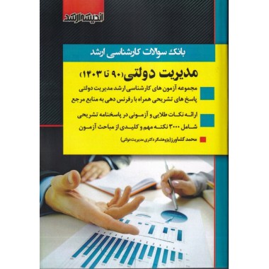 کتاب بانک سوالات کارشناسی ارشد مدیریت دولتی 90 تا 1403 محمد کشاورز